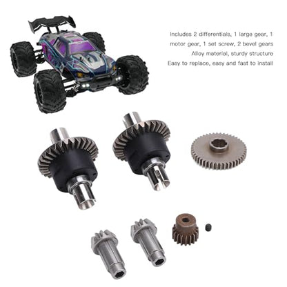 RC Differential Gear Set, Metal Diff Drive Gear Wheel Set for SCY 16101 16102 16103