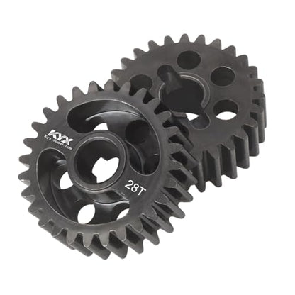 KYX Racing Hard Steel Front Rear Portal Axle Gear Set 28T 2pcs Upgrades Accessories for 1/8 RC Crawler Car Axial AXP8 Gilamon 2.2