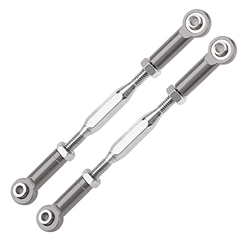 Aluminium Alloy Precision Steering Linkage Rods for Slash RC Truck, Durable Steering Rods for 1/10 Scale RC Truck (SLA013T titanium gray) - size: SLA013T titanium gray