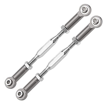 Aluminium Alloy Precision Steering Linkage Rods for Slash RC Truck, Durable Steering Rods for 1/10 Scale RC Truck (SLA013T titanium gray) - size: SLA013T titanium gray