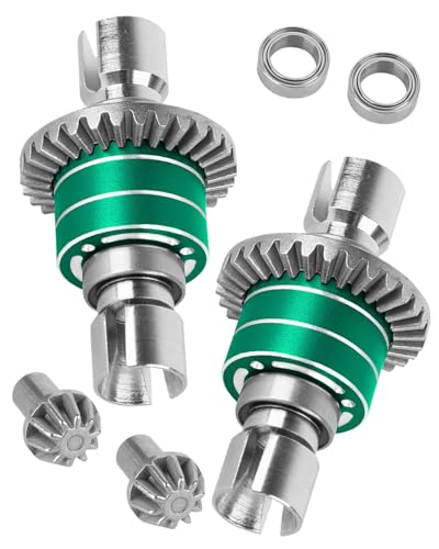 RC Front & Rear Differential Input Gear Kit Upgrades Part for 1/16 H16BM H16PL H16GT H16DR 16207 16208 16209 16210,1/14 14209 14210 14301 14303 Diff,Green - color: Green-(2pcs）