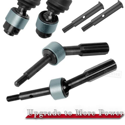 Rear Drive Shaft CVD & Front Axles Upgrades Part for 1/10 Slash 2WD/Slash VXL 2WD,Stainless Steel #45 Driveshaft with Hex,Titanium - color: Titanium - Parts