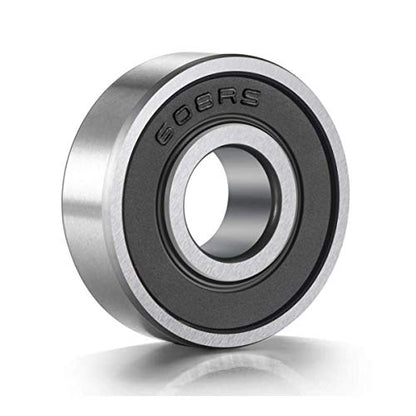 WAFJAMF 10 Pack 608-RS Ball Bearing Double Rubber Sealed Miniature Set | Deep groove 8mm x 22mm x 7mm shielded steel wheel components for skateboards, inline roller skates, longboards & scooters