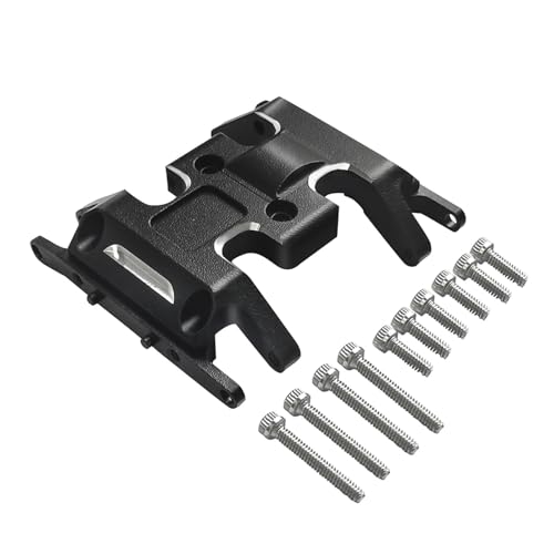 Aluminum Alloy Skid Plate, Compatible with Axial SCX24 | 15g counterweight lowers center of gravity, black hard-coated finish, fits Gladiator, Bronco, C10, JLU, Deadbolt