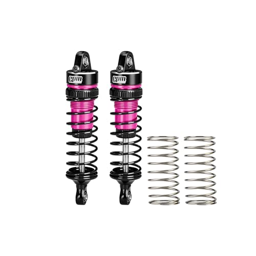 GPM Aluminum Front Shock Absorbers 62mm (2PCS) for Arrma 1/16 Mini Kraton 3S Oil Filled RC Shocks Upgrade Replacement Parts (Pink) - color: Pink