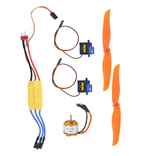 Premium RC A2212 2200KV Brushless Motor, New 30A ESC Electric Speed Controller SG90 9G Micro Servo 6035 Propeller Essential Kit for RC Plane Enthusiasts, RC Plane Kit(A2212)