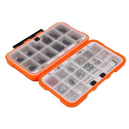 Drfeify RC Screw Kit, 537pcs Stainless Steel M3 M4 Screws, Hardware Set for 1/8 1/10 /12/16 Cars Trucks