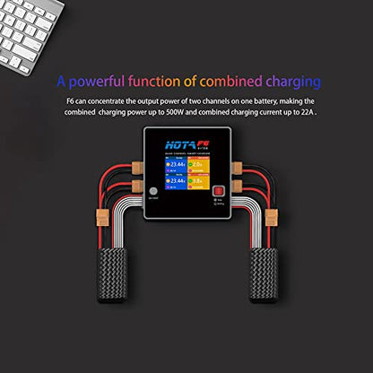HOTA F6 Battery Smart Charger - 250W 15A 1-6S 4 Channel DC for FPV Drone RC Car RC Hobby Lipo Battery Li-ion LiHv Nicd NiMH Batttery by Speedybee