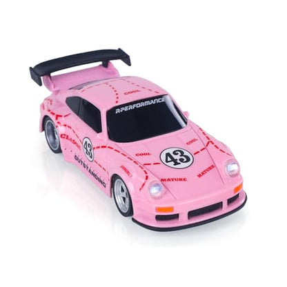 1/43 2.4G Radio Control Drift Car Racing Vehicles High Speed 15KM/H 4WD Mini Car Battery Lights RTR Gift Model for Ages 14+ - color: Light Pink