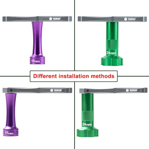Interchangeable 17mm & 24mm Wheel Hex Nut Socket Sleeve Wrench RC Spanner Repair Tool For 1/6 1/8 1/10 scale RC Car Trucks Crawler Buggy