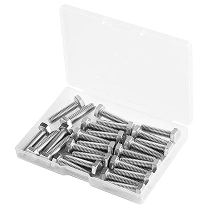 M5-0.8 x 10mm Heavy Duty Hexagon Bolts Hex Head Screws, 304 Stainless Steel, Metric Machine Fully Thread, Bright Finish, 50PCS - size: M5-0.8 x 10mm(50PCS)