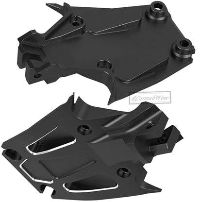 RC Alloy Chassis Brace Mounts & Motor Mount & Motor Plate Upgrades Part for 1/10 Jato 4X4 Brushless,Jato 4X4 VXL,Replace #9025,#7460A,#7490,Black - color: Black(1set)