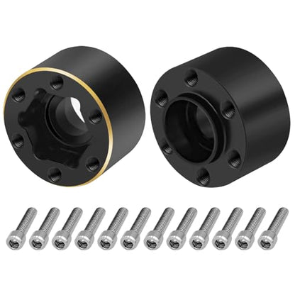 4Pcs RC Brass Weights 12mm Hex Hub Extended Wheel Hub Widen Adapters for 1.9inch Beadlock Wheels Rims Widen Adapter Axial SCX10 90046 TRX4 Wraith Gen7 Gen8 D90 CC01 1/10 RC Crawler (12mm) - color: 12mm