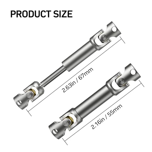 55-67mm Metal CVD Drive Shaft 1Pcs Upgrade Fit 1/14 Tamiya RC Tractor Trailer Crawler - style: 55-67mm