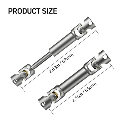55-67mm Metal CVD Drive Shaft 1Pcs Upgrade Fit 1/14 Tamiya RC Tractor Trailer Crawler - style: 55-67mm