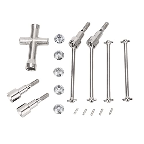 Generic RC Car Drive Shaft Front Rear Axle Dogbone Set Steel Heavy Duty with Large Smooth Angle for SCY 1 16 16103 16201 16101 16102 Pro RC Cars