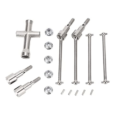 Generic RC Car Drive Shaft Front Rear Axle Dogbone Set Steel Heavy Duty with Large Smooth Angle for SCY 1 16 16103 16201 16101 16102 Pro RC Cars