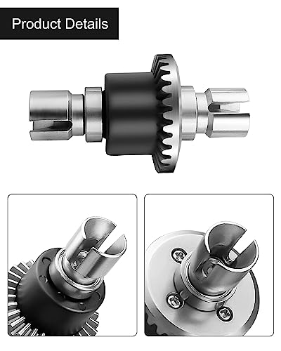 16420Y Upgrade Powder Metallurgy Differential Replacement Part for All 1:14 1:16 Scale RC Car for RC Vehicle Metal Differentials 1/14 1/16 Scale, Drive Gear Parts