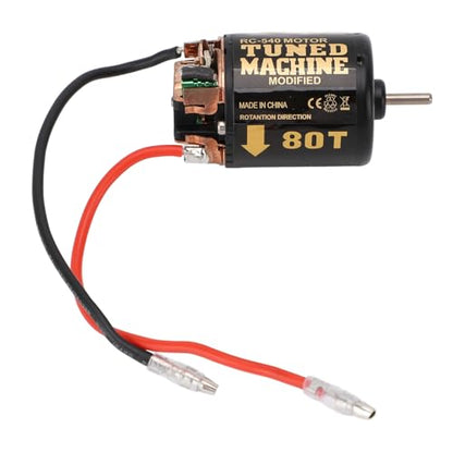 RC Car Brushed Motor 1/10 RC Crawler Car 540 Brushed Motor with Blue Heatsink for Axial Scx10 (80T) - size: 80T