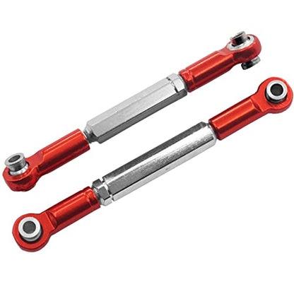 ShareGoo 8PCS Metal Pull Rod Steering Servo Link Linkages Arm Tie Rod Ends Connector Compatible with WPL B14 C14 C24 C-14K C-24K MN-90 MN-91 MN-45 MN-96 MN-99 1/16 RC Car