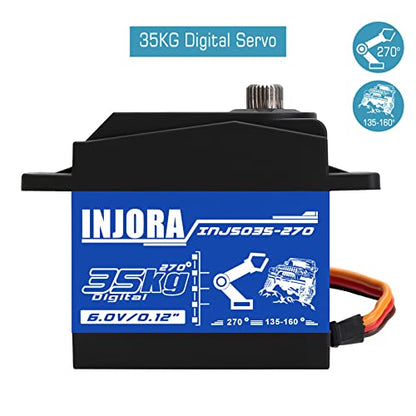 INJORA 35KG High Torque Servo for RC Car Models (Control Angle 270°) - size: 35kg（270°）