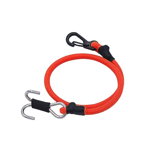 1/18 1/24 RC Crawler Elastic Force Escape Rope Kinetic Winch Strap with Hooks for TRX4M K10 SCX24 FCX24 K5 AX24 Upgrade (Red&Black) - color: Red&Black