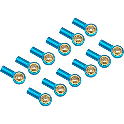 12Pack Vgoohobby Metal M3 Tie Rod End Ball Holder RC Joint Link Ball Head Holder CW Compatible with HSP Traxxas HPI Axial Redcat Racing 1/10 RC Car Truck Buggy Crawler (Blue) - color: Blue