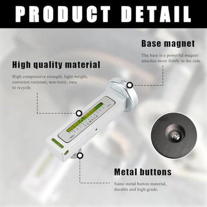 KVAEY Adjustable Magnetic Gauge Tool, Camber Caster Strut Wheel Hub Alignment Gauge Tool for Tire Repair, Universal Magnetic Gauge Wheel Alignment Tool for Most Car Truck RV (Gray) - color: Gray