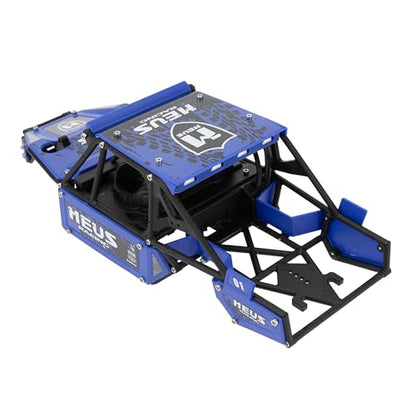 MEUS RACING Mantis24 Body with Roll Cage for Axial 1/24 SCX24 RC Crawler (Blue) - color: Blue