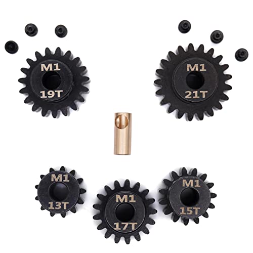 Mod 1 Pinion Gear 5mm 13T 15T 17T 19T 21T Mod1 M1 Pinion Gear 5mm Shaft - size: 13T 15T 17T 19T 21T