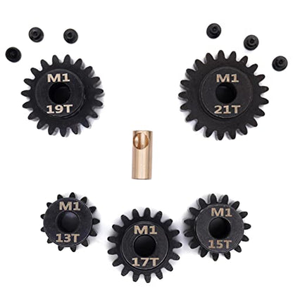 Mod 1 Pinion Gear 5mm 13T 15T 17T 19T 21T Mod1 M1 Pinion Gear 5mm Shaft - size: 13T 15T 17T 19T 21T