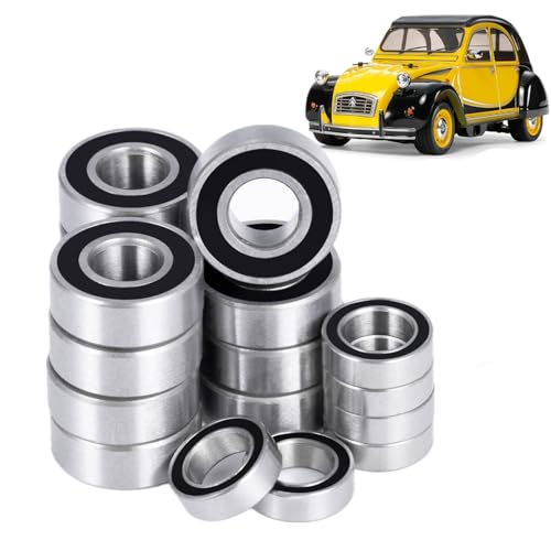 18pcs/Set Steel Rubber Sealed Bearings Kit for Tamiya M05&M06 Series | 1/10 RC Car Upgrade Parts