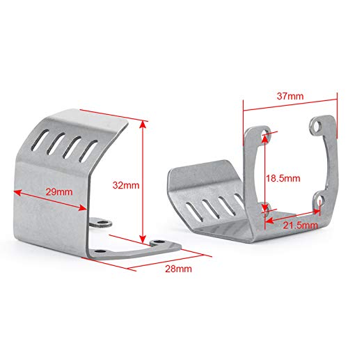 RC-Hub 2Pcs Axle Front Rear Protection Board for 1/10 SCX10 II 90046 90047 | 1 Pair Aluminum Axle Skid Plate Protector,RC Upgrade Parts