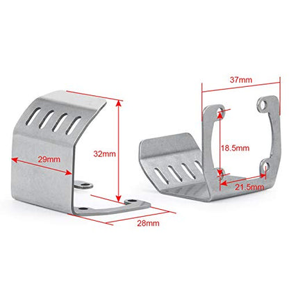 RC-Hub 2Pcs Axle Front Rear Protection Board for 1/10 SCX10 II 90046 90047 | 1 Pair Aluminum Axle Skid Plate Protector,RC Upgrade Parts