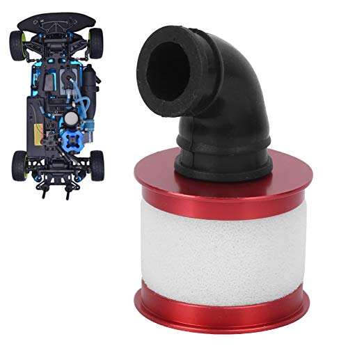 Universal RC Air Filter, Aluminum Alloy High Absorption Sponge for 1/10 Scale Nitro RC Cars Compatible with HSP 94188 94122 Red Black Silver Green