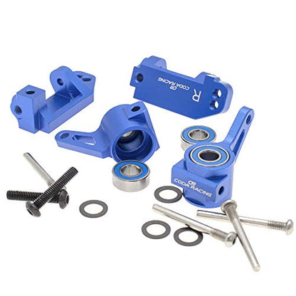 RC Alloy Caster Block&Steering Blocks for Traxxas 1/10 2WD Slash, Stampede, Rustler, Nitro Slash-Replaces Part 3736 3632 - color: Navy Blue