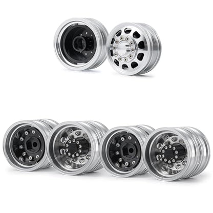 RC Car Toys Parts for Tamiya 1/14 Aluminum Alloy Front Rear Wheels Rims Hubs Set 6x6 8x8 RC Tractor Truck Trailer Car Accessories(6x6) - size: 6x6
