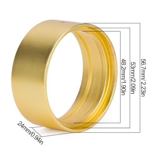 RCQQPS 1.9" Brass Coating Internal Beadlock Ring Clamp Ring 94g Heavy Metal Wheel Counterweight Fits 1.9 Wheel Rim for 1/10 TRX4 TRX6 Axial SCX10 I II III Pro Redcat GEN7 GEN8 RC Crawler Car (2PCS) - size: 2PCS