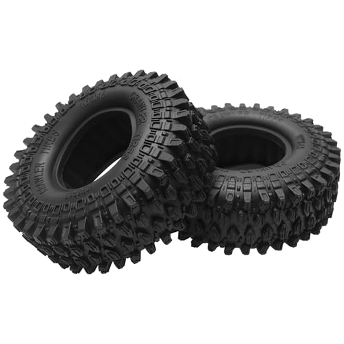 ShareGoo RC 1.9" Crawler Tires Rubber Mud Tires OD 105mm Compatible with Axial SCX10 Redcat Gen8 D90 Traxxas TRX4 MST 1/10 RC Crawler Car (105 * 38mm) - size: 105 * 38mm