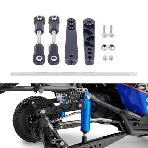 Metal Rear Sway Bar Anti-Tilt Rod Kit for 1/10 RC Car Axial RR10 90048 90053 Upgrade Parts(Silver) - color: Silver