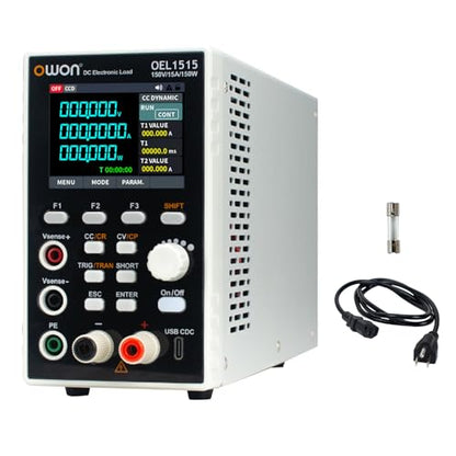 OWON Programmable DC Electronic Load OEL1515, DC 150V 15A Maximum 150W, USB/RS232, CV CC CR CP 4 Operation Modes, 5kHz Dynamic, Lab Bench Power Tester with 2.8” TFT Color LCD Display - size: OWON-OEL1515