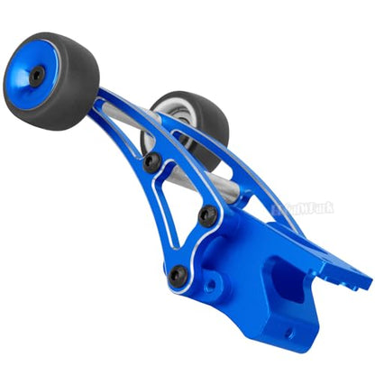 Aluminum Adjustable Wheelie Bar Set Upgrades Part for 1/14 MJX 14209 14210 H14BM High Speed RC Car,RC Adjustable Front Stand Up Wheel Hops Up,Navy Blue - color: Navy Blue -(Wheelie Bar)