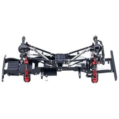 RC Crawler D90 Chassis Frame Builders Kit with Transmission and Gearbox Transfer Case for SCX10,TRX4,D90 DIY Upgrades