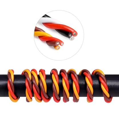 22awg Servo Extension Cable Wire 32 feet 60 Cores Lead 3-pin Line for Futaba JR RC Servo Hobby Model Drones Boats Planes DIY Accessories(E254-1)