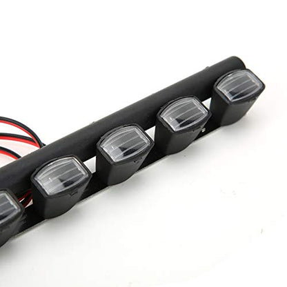 6PCS LED Roof Lights for /10 Scale RC Car SCX10 Crawler, Miniature Light Bar Accessory with Plastic Housing, Service Life, Universal Fit Hobby Grade Model Vehicle Decoration Kit - size: 6 lights