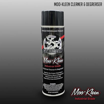 CowRC Moo-Kleen Industrial Grade Electrical Cleaner & Degreaser, RC Parts Cleaner for Motors, Gears, Bearings, Chassis, 13 oz