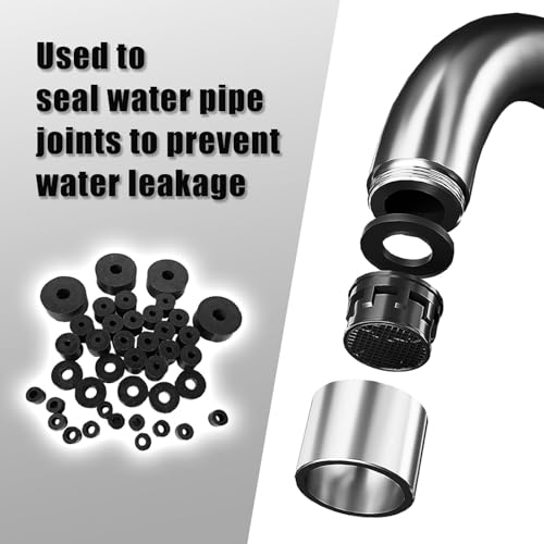 40 Pcs Thick Rubber Spacer 5 Sizes Multi Purpose Black Round Rubber Washers Anti Vibration Isolation Pads Bushings for Home Industrial Machinery Car Bolts Screws