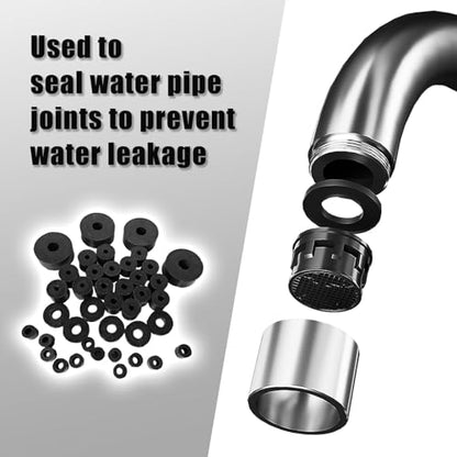 40 Pcs Thick Rubber Spacer 5 Sizes Multi Purpose Black Round Rubber Washers Anti Vibration Isolation Pads Bushings for Home Industrial Machinery Car Bolts Screws