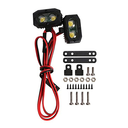 INJORA LED Light Headlight for TRX-4 TRX6 SCX10 90046 Wraith Redcat Gen8 - size: 4 Count (Pack of 1)