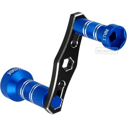 RC Interchangeable 17mm & 24mm Upgrades Part for 1/6 1/8 1/10 Scale RC Car Trucks Crawler Buggy,Spanner Repair Tool,Navy Blue - color: Navy Blue(1set)